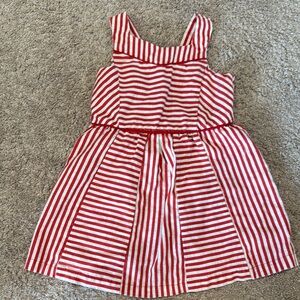 OshKosh B'gosh Red and White Tie Front Sundress
